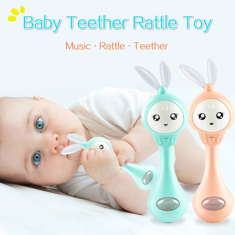 Rattle Teether with Flashing Lights and Music